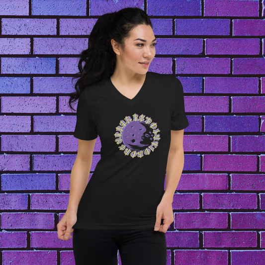 "CRESCENT" Unisex Short Sleeve V-Neck T-Shirt