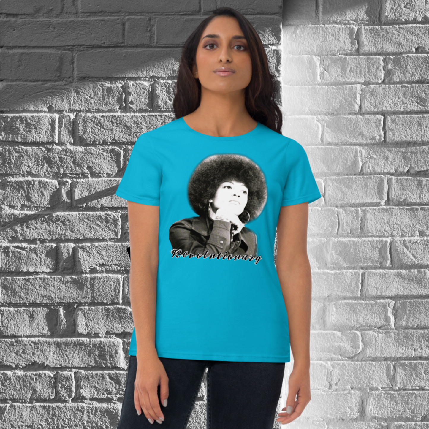 "ANGELA DAVIS" Women's Short Sleeve T-shirt