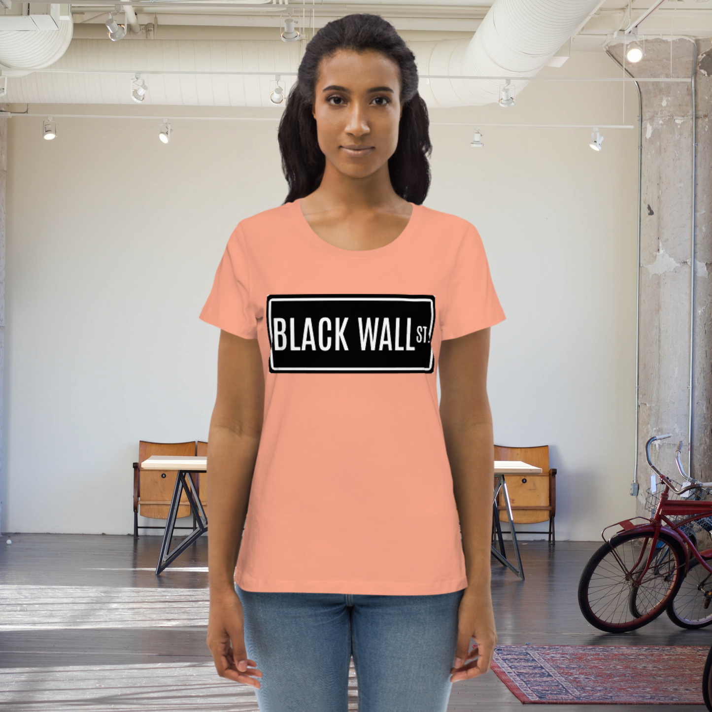 "BLACK WALL STREET" Women's Fitted Eco Tee