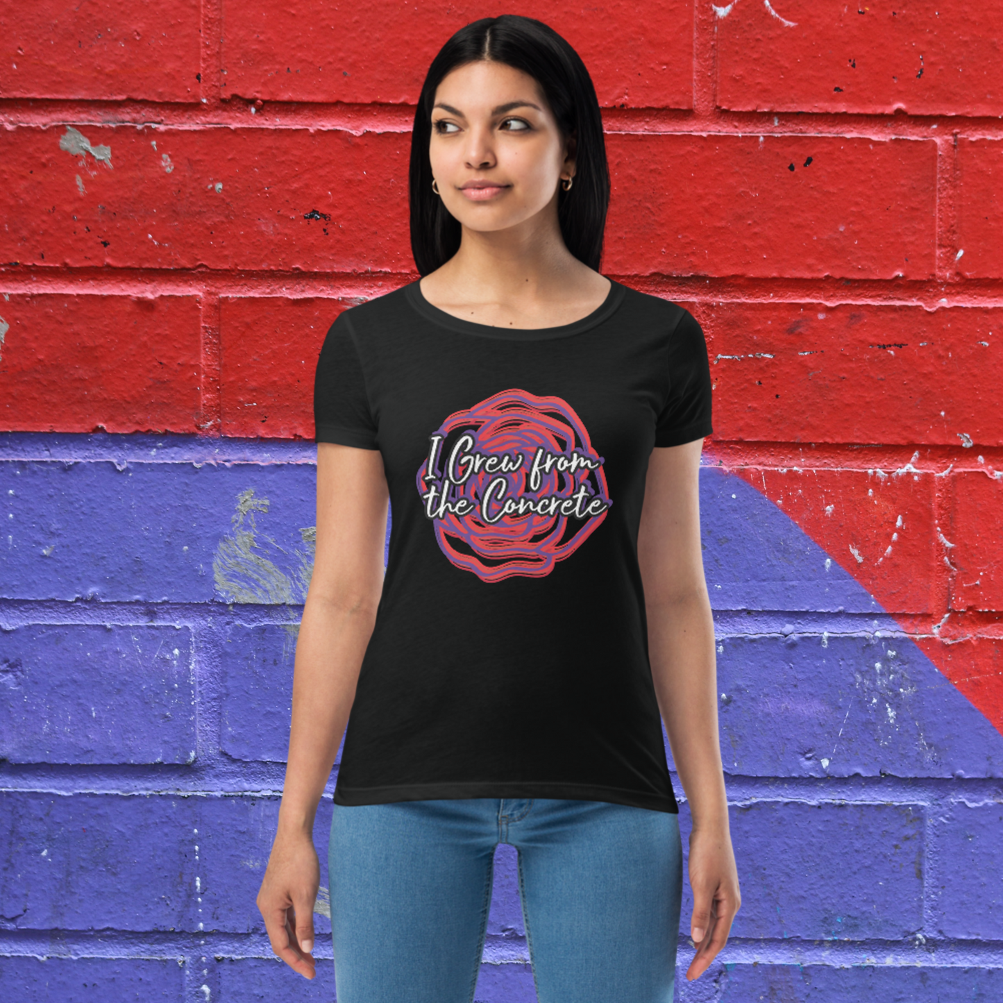 "URBAN ROSE" Women’s Fitted T-shirt