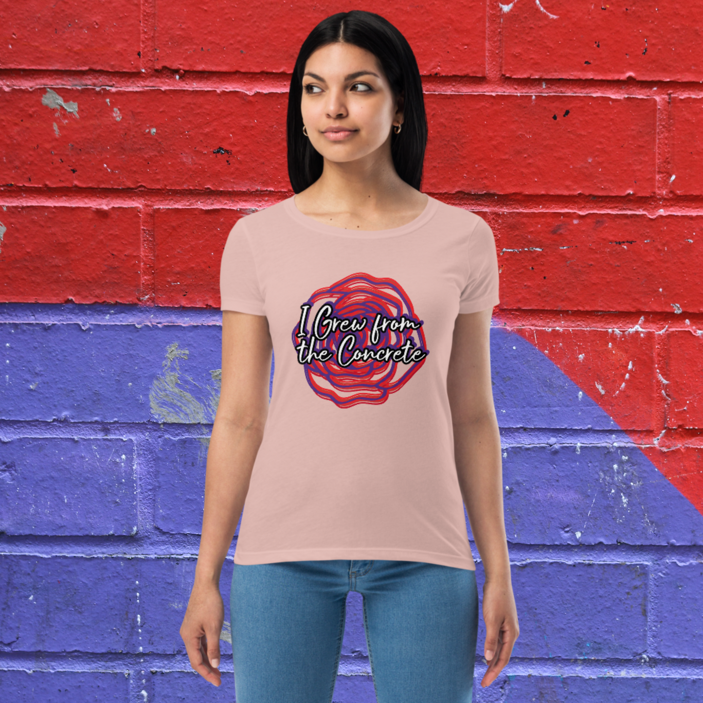 "URBAN ROSE" Women’s Fitted T-shirt