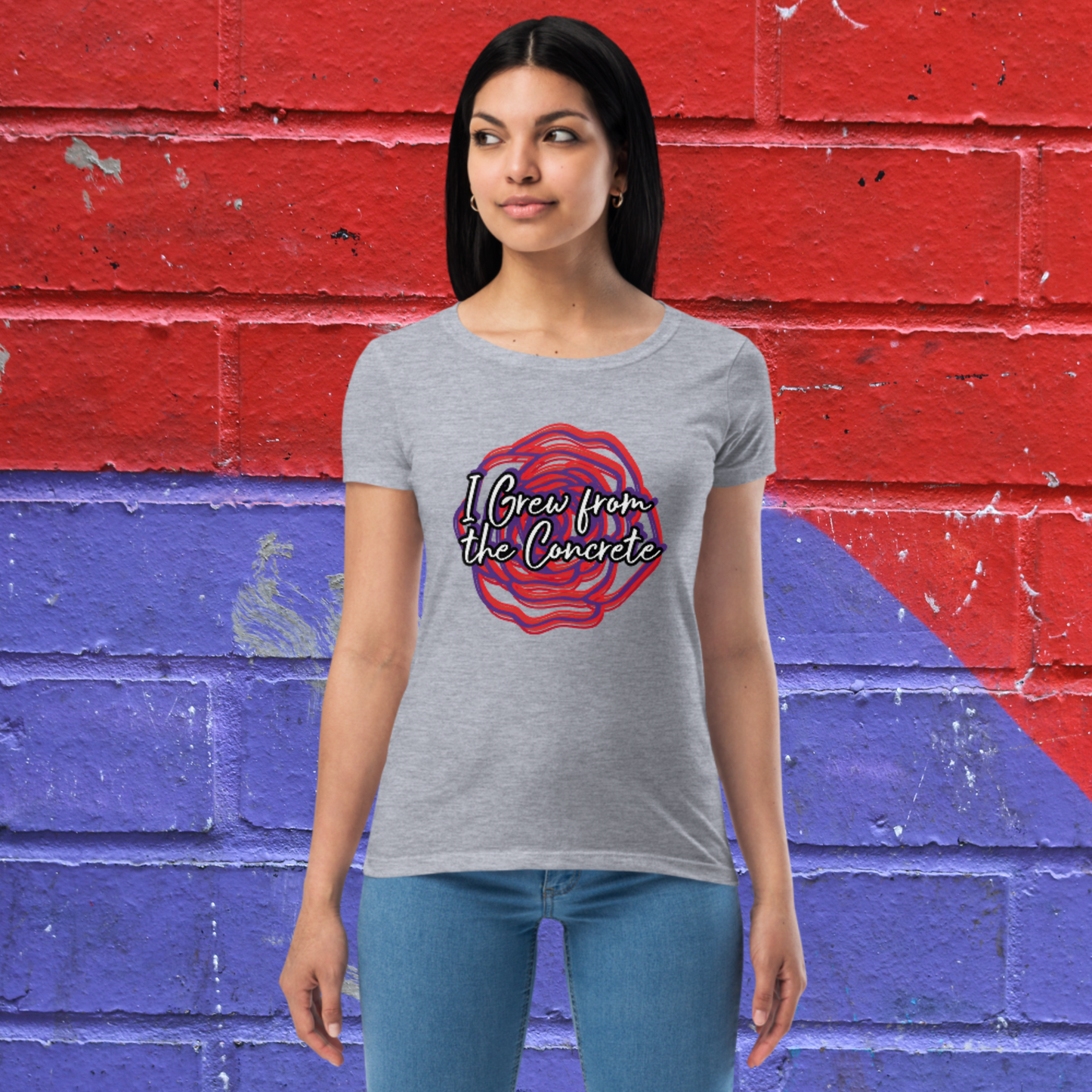 "URBAN ROSE" Women’s Fitted T-shirt