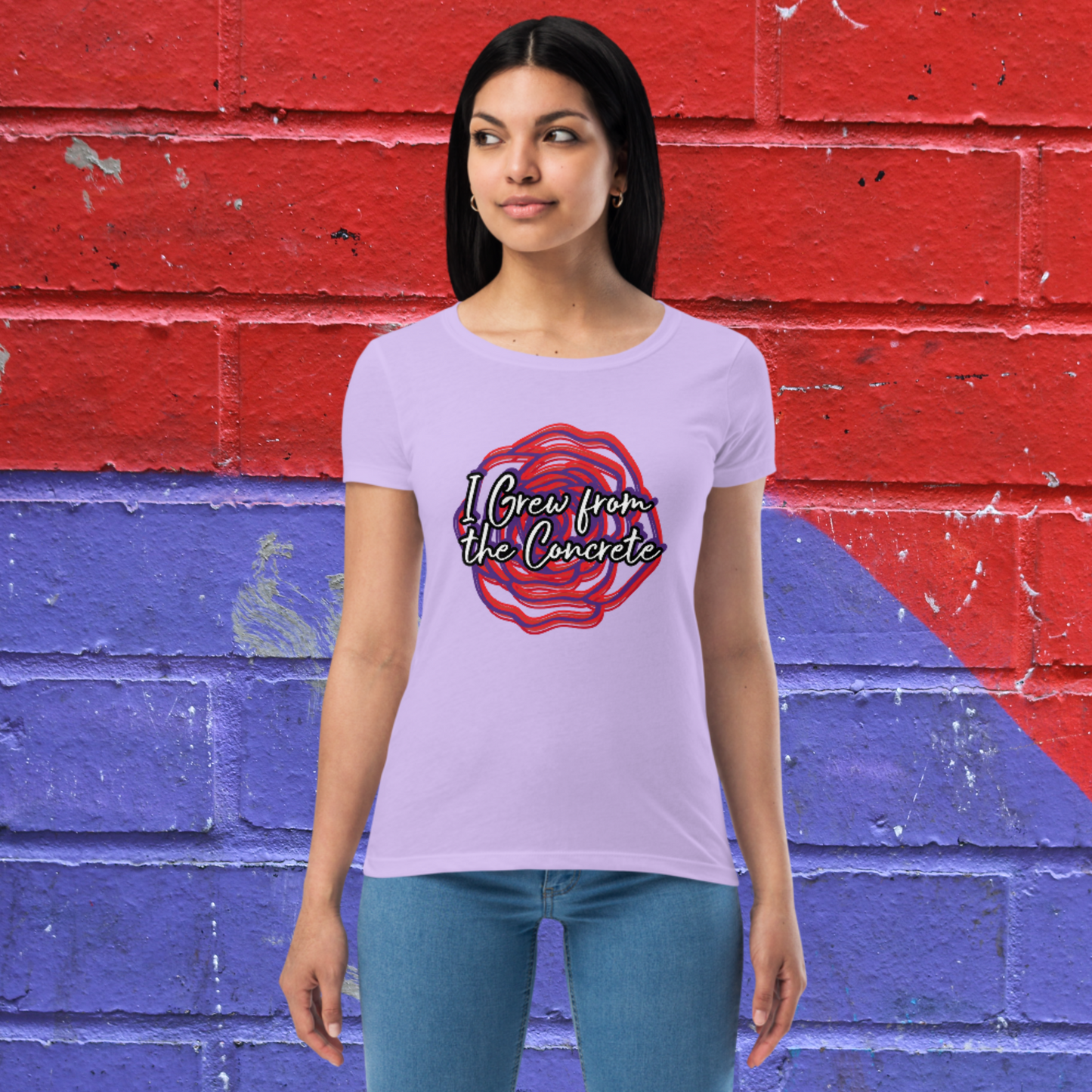 "URBAN ROSE" Women’s Fitted T-shirt