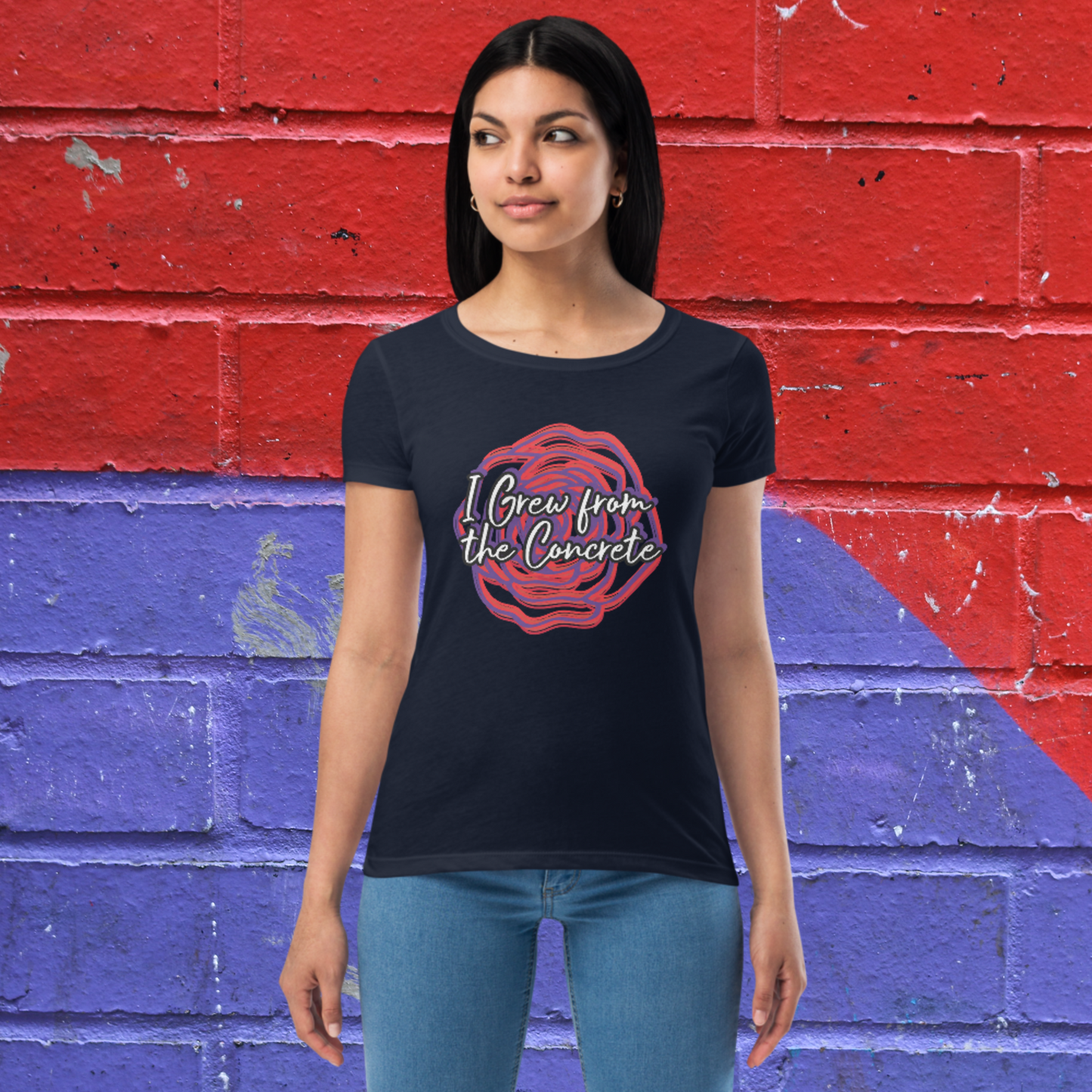 "URBAN ROSE" Women’s Fitted T-shirt