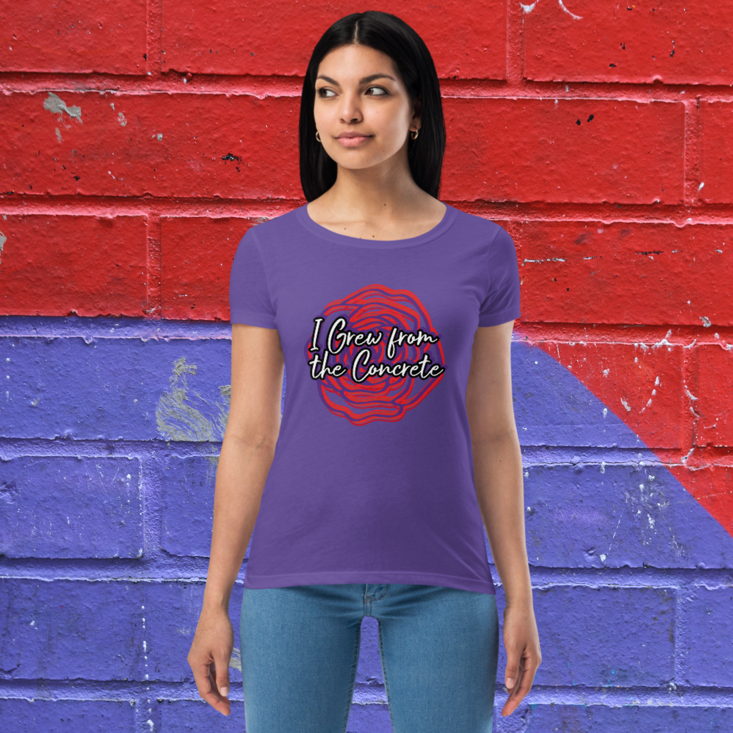 "URBAN ROSE" Women’s Fitted T-shirt