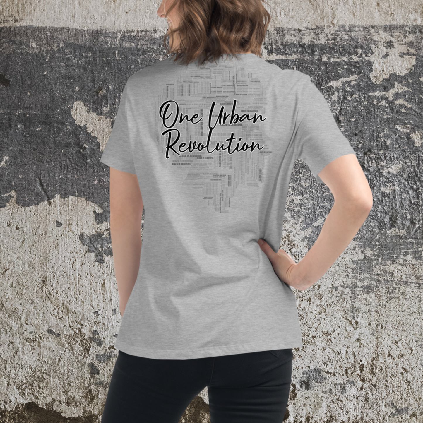 "BLACK IS BEAUTIFUL" Women's Relaxed T-Shirt (Lunar Theme)