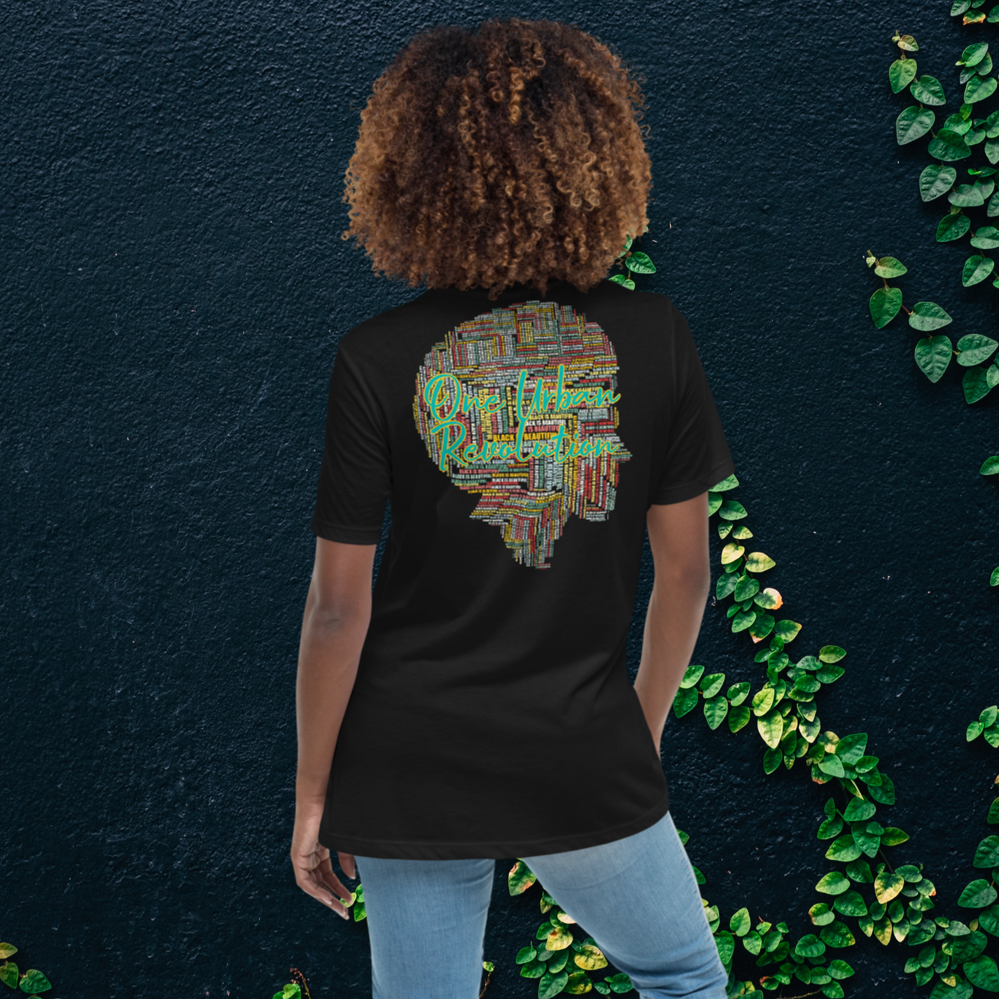 "BLACK IS BEAUTIFUL" Women's Relaxed T-Shirt (Solar Theme)