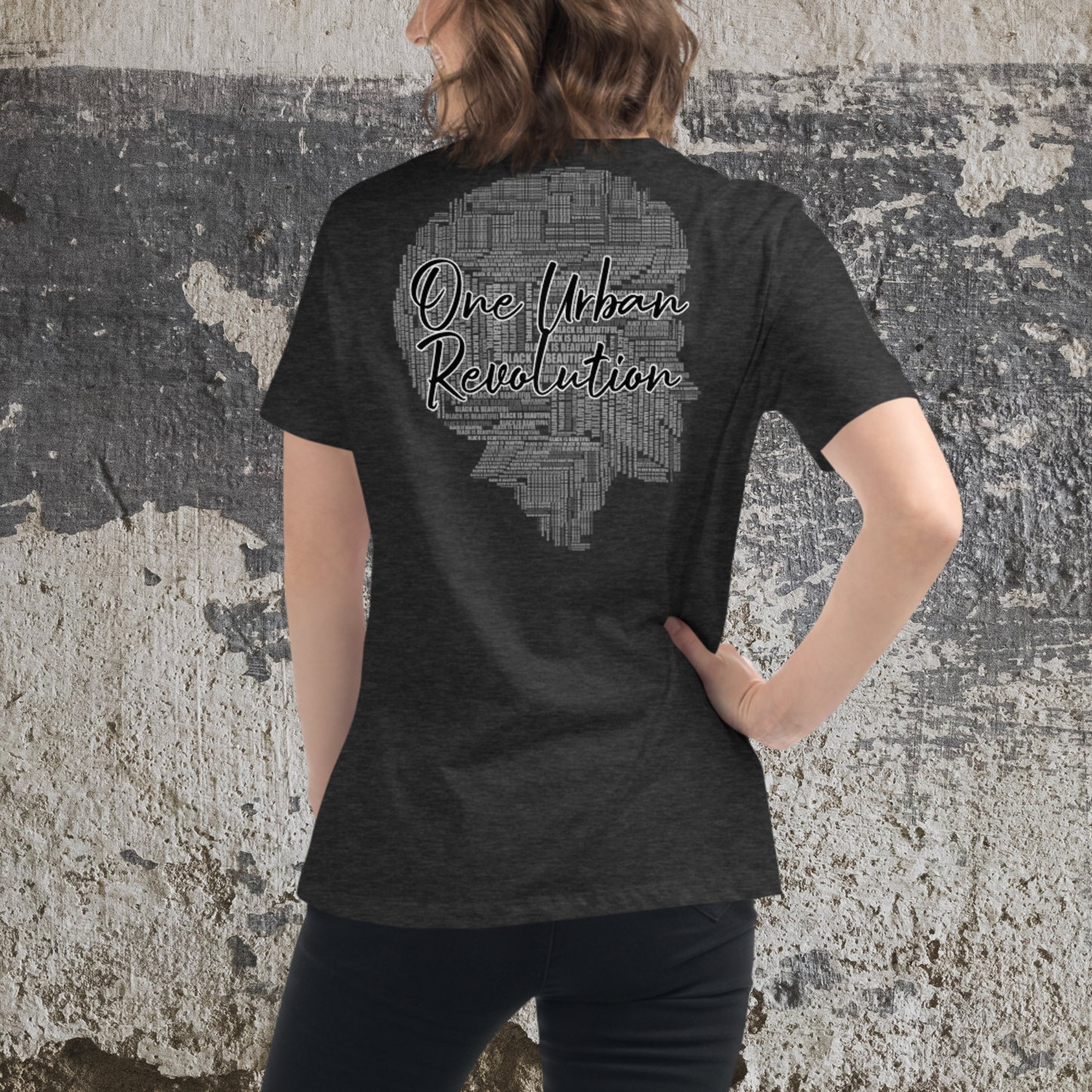 "BLACK IS BEAUTIFUL" Women's Relaxed T-Shirt (Lunar Theme)