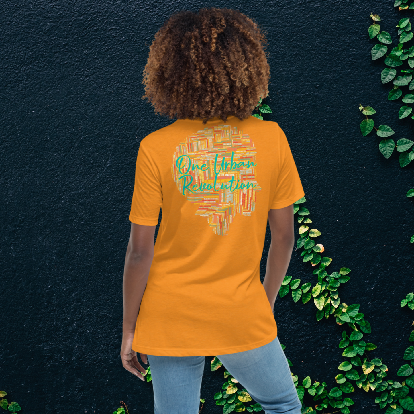 "BLACK IS BEAUTIFUL" Women's Relaxed T-Shirt (Solar Theme)