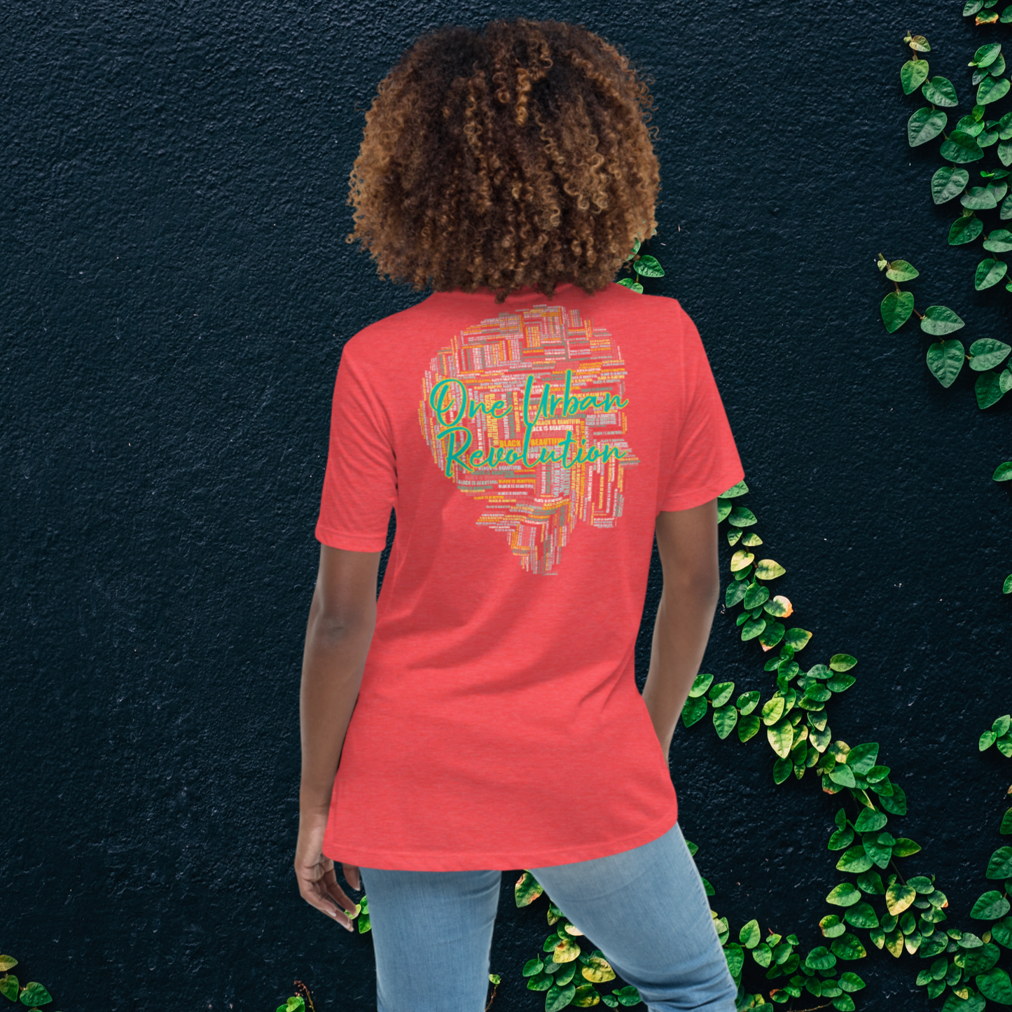 "BLACK IS BEAUTIFUL" Women's Relaxed T-Shirt (Solar Theme)