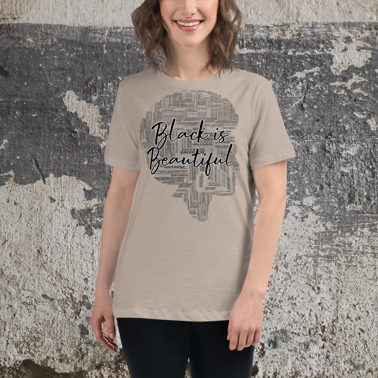 "BLACK IS BEAUTIFUL" Women's Relaxed T-Shirt (Lunar Theme)