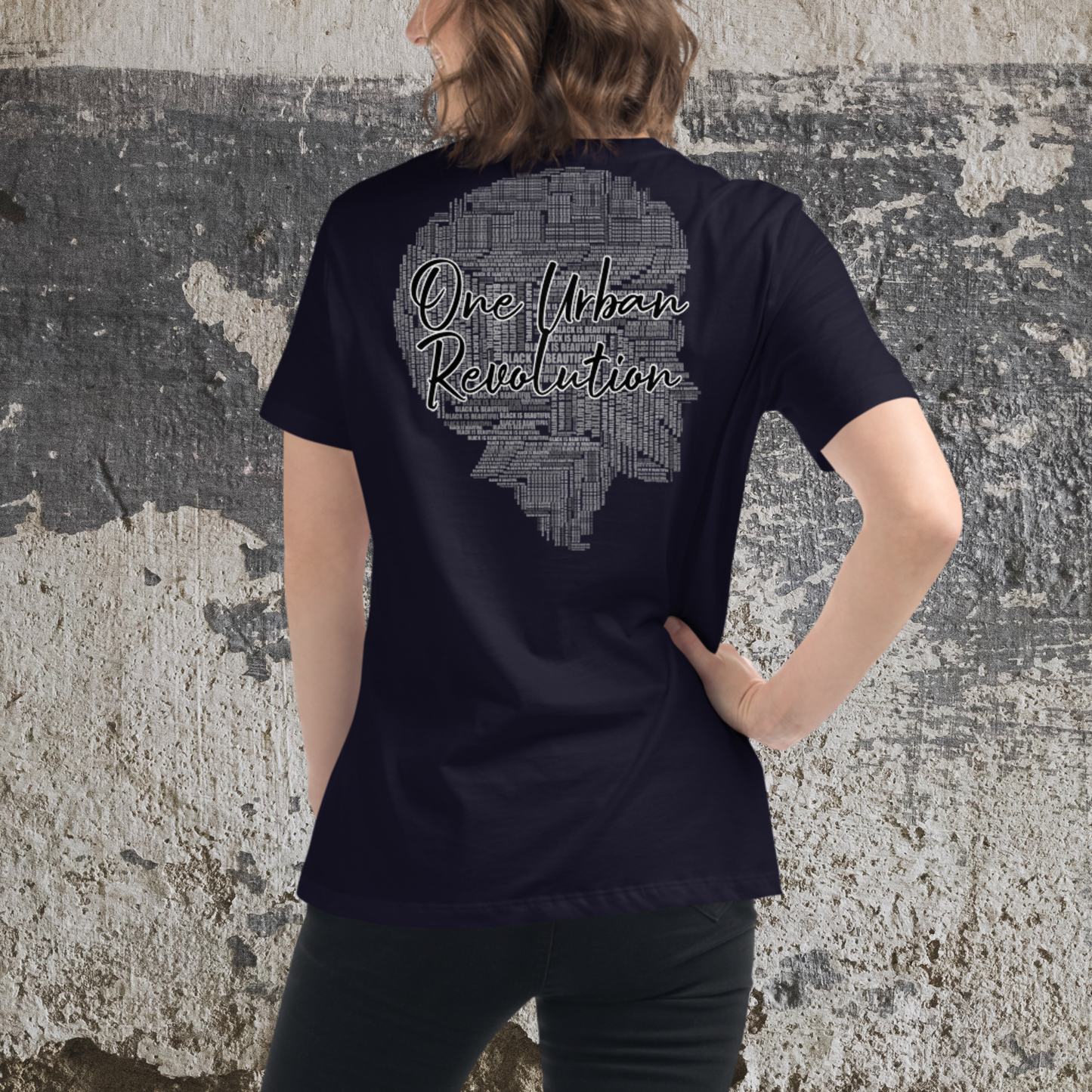 "BLACK IS BEAUTIFUL" Women's Relaxed T-Shirt (Lunar Theme)