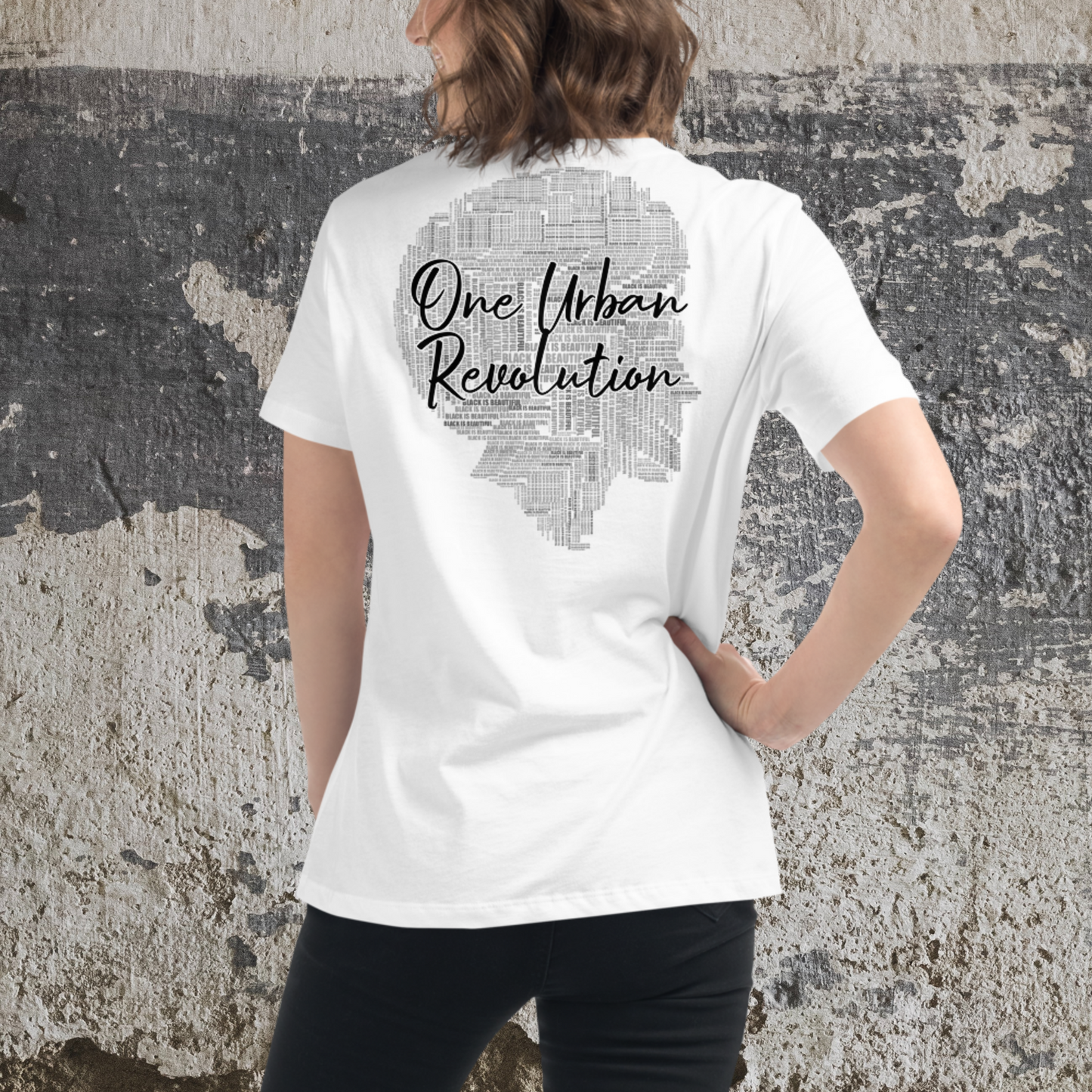 "BLACK IS BEAUTIFUL" Women's Relaxed T-Shirt (Lunar Theme)